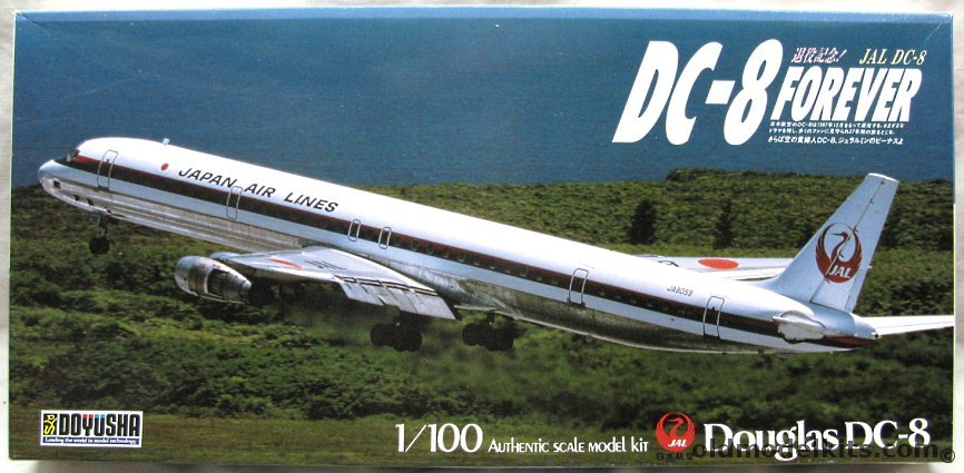 Doyusha 1/100 Douglas DC-8 Super 62 - JAL Japan Air Lines, 100-D8-3500 plastic model kit